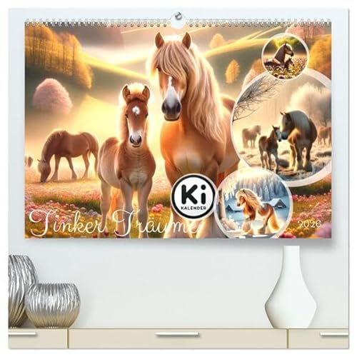 Tinker Träume - Ein Jahr auf zauberhaften Weiden (hochwertiger Premium Wandkalender 2026 DIN A2 quer), Kunstdruck in Hochglanz: Ein Jahr mit Tinkern in Zauberwelten (CALVENDO Hobbys) von Calvendo