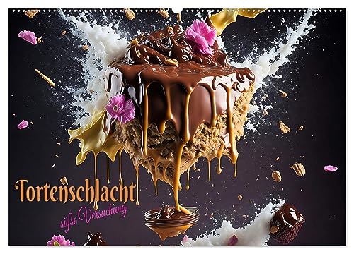Tortenschlacht - süße Versuchung (Wandkalender 2025 DIN A2 quer), CALVENDO Monatskalender von CALVENDO