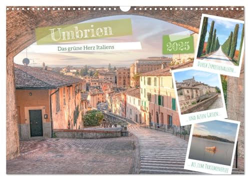 Umbrien - Das grüne Herz Italiens (Wandkalender 2025 DIN A3 quer), CALVENDO Monatskalender von CALVENDO