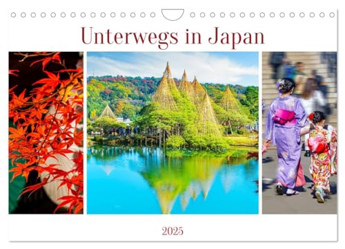 Unterwegs in Japan (Wandkalender 2025 DIN A4 quer), CALVENDO Monatskalender