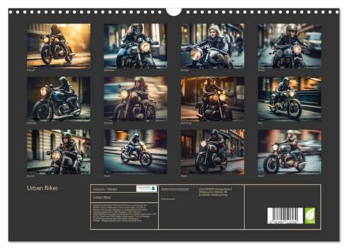 Urban Biker (Wandkalender 2026 DIN A3 quer), CALVENDO Monatskalender: Zeitlose Schönheit auf zwei Rädern. (CALVENDO Mobilitaet) von Calvendo