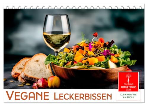 Vegane Leckerbissen (Tischkalender 2025 DIN A5 quer), CALVENDO Monatskalender von CALVENDO