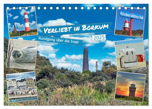 Verliebt in Borkum (Tischkalender 2025 DIN A5 quer), CALVENDO Monatskalender