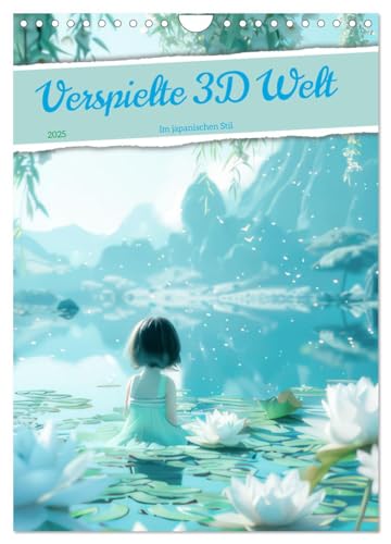 Verspielte 3D Welt - Im japanischen Stil (Wandkalender 2025 DIN A4 hoch), CALVENDO Monatskalender von CALVENDO