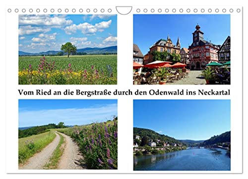 Vom Ried an die Bergstraße, durch den Odenwald ins Neckartal (Wandkalender 2025 DIN A4 quer), CALVENDO Monatskalender von CALVENDO