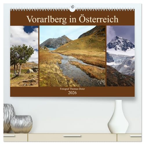 Vorarlberg in Österreich (hochwertiger Premium Wandkalender 2026 DIN A2 quer), Kunstdruck in Hochglanz: Region Vorarlberg in Österreich (CALVENDO Orte) von CALVENDO