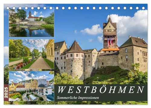 WESTBÖHMEN Sommerliche Impressionen (Tischkalender 2025 DIN A5 quer), CALVENDO Monatskalender von CALVENDO