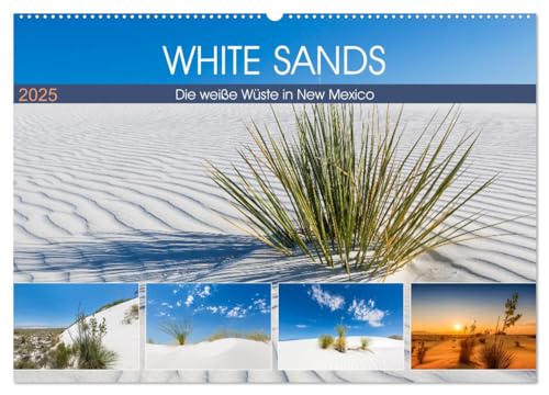 WHITE SANDS Die weiße Wüste in New Mexico (Wandkalender 2025 DIN A2 quer), CALVENDO Monatskalender von CALVENDO