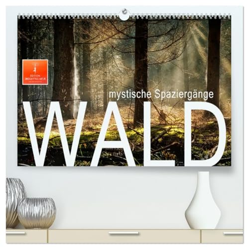Wald - mystische Spaziergänge (hochwertiger Premium Wandkalender 2026 DIN A2 quer), Kunstdruck in Hochglanz von CALVENDO