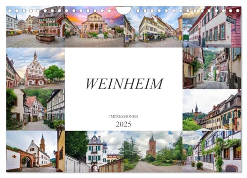 Weinheim Impressionen (Wandkalender 2025 DIN A4 quer), CALVENDO Monatskalender von CALVENDO