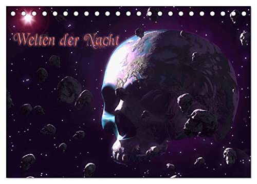 Welten der Nacht – Gothic und Dark Art (Tischkalender 2025 DIN A5 quer), CALVENDO Monatskalender von CALVENDO