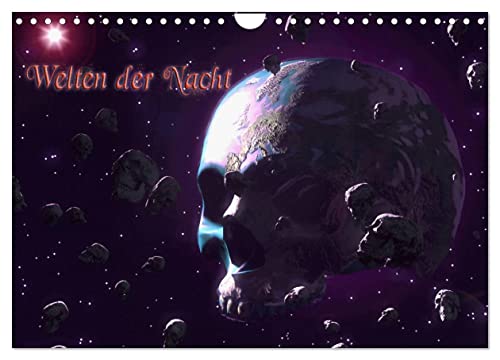 Welten der Nacht – Gothic und Dark Art (Wandkalender 2025 DIN A4 quer), CALVENDO Monatskalender von CALVENDO