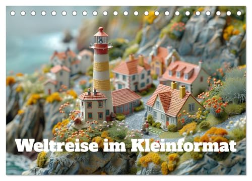 Weltreise im Kleinforma (Tischkalender 2025 DIN A5 quer), CALVENDO Monatskalender von CALVENDO