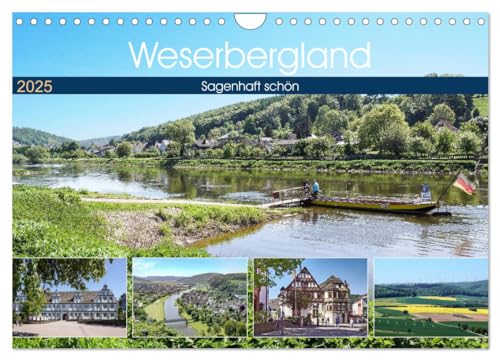 Weserbergland - sagenhaft schön (Wandkalender 2025 DIN A4 quer), CALVENDO Monatskalender von CALVENDO