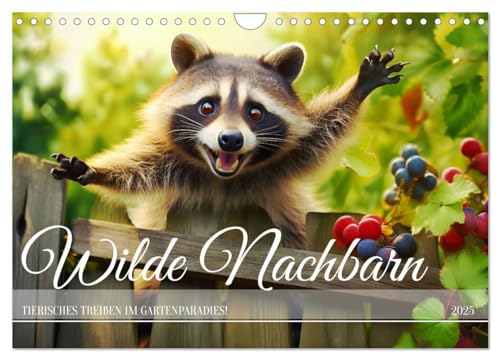 Wilde Nachbarn - Tierisches Treiben im Gartenparadies! (Wandkalender 2025 DIN A4 quer), CALVENDO Monatskalender von CALVENDO