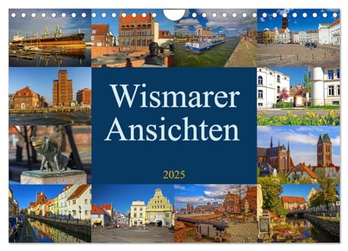 Wismarer Ansichten 2025 (Wandkalender 2025 DIN A4 quer), CALVENDO Monatskalender von CALVENDO