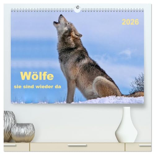 Wölfe - sie sind wieder da (hochwertiger Premium Wandkalender 2026 DIN A2 quer), Kunstdruck in Hochglanz: Es hat 150 Jahre gedauert, aber jetzt sind sie wieder da - Wölfe. (CALVENDO Tiere) von CALVENDO