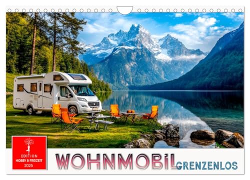 Wohnmobil grenzenlos (Wandkalender 2025 DIN A4 quer), CALVENDO Monatskalender von CALVENDO