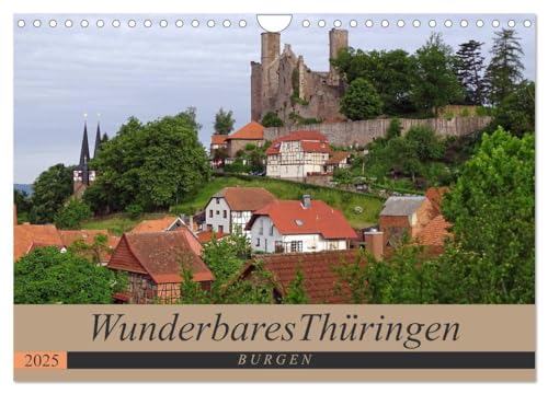 Wunderbares Thüringen - Burgen (Wandkalender 2025 DIN A4 quer), CALVENDO Monatskalender von CALVENDO