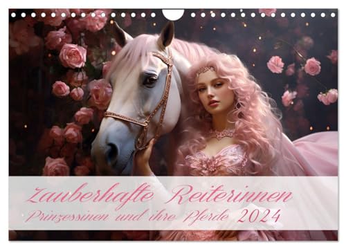 Zauberhafte Reiterinnen (Wandkalender 2024 DIN A4 quer), CALVENDO Monatskalender