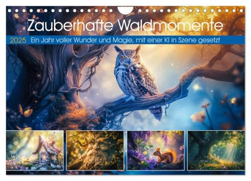 Zauberhafte Waldmomente (Wandkalender 2025 DIN A4 quer), CALVENDO Monatskalender: Von verträumten Lichtungen und funkelnden Tautropfen bis hin zu ... in all seinen Facetten ein. (CALVENDO Natur) von CALVENDO