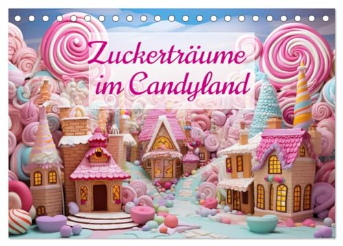 Zuckerträume im Candyland (Tischkalender 2025 DIN A5 quer), CALVENDO Monatskalender von CALVENDO