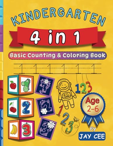 KINDERGARTEN 4 in 1: Basic Counting & Coloring Book von Independently published