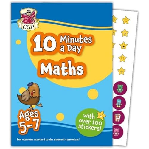 10 Minutes a Day Maths for Ages 5-7 (with over 100 stickers) (CGP KS1 Activity Books and Cards) von Coordination Group Publications Ltd (CGP)