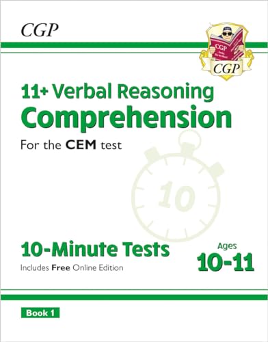 11+ CEM 10-Minute Tests: Comprehension - Ages 10-11 Book 1 (with Online Edition) (CGP CEM 11+ Ages 10-11) von Coordination Group Publications Ltd (CGP)