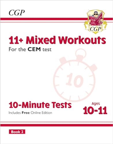 11+ CEM 10-Minute Tests: Mixed Workouts - Ages 10-11 Book 2 (with Online Edition) (CGP CEM 11+ Ages 10-11) von Coordination Group Publications Ltd (CGP)