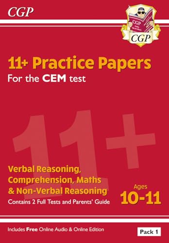 11+ CEM Practice Papers: Ages 10-11 - Pack 1 (with Parents' Guide & Online Edition) (CGP CEM 11+ Ages 10-11) von Coordination Group Publications Ltd (CGP)