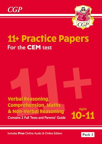 11+ CEM Practice Papers: Ages 10-11 - Pack 3 (with Parents' Guide & Online Edition) (CGP CEM 11+ Ages 10-11) von Coordination Group Publications Ltd (CGP)