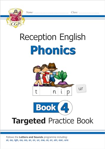 Reception English Phonics Targeted Practice Book - Book 4 (CGP Reception Phonics)