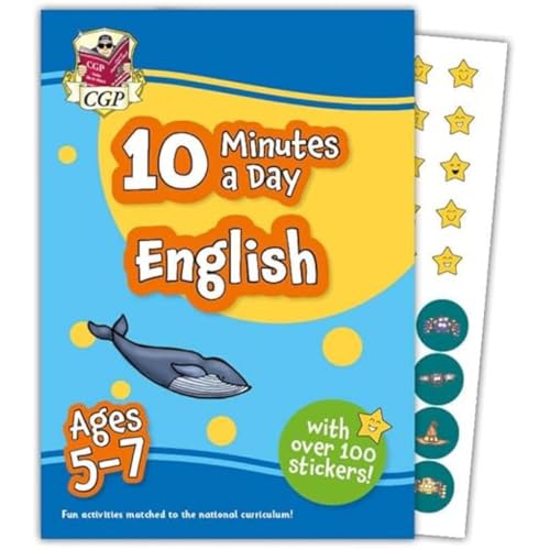 10 Minutes a Day English for Ages 5-7 (with reward stickers) (CGP KS1 Activity Books and Cards)