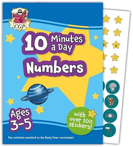 10 Minutes a Day Numbers for Ages 3-5 (with over 100 stickers) (CGP Reception Activity Books and Cards) von Coordination Group Publications Ltd (CGP)