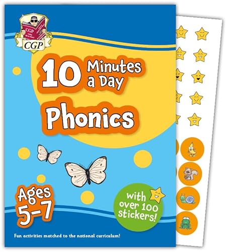New 10 Minutes a Day Phonics for Ages 5-7 (with reward stickers) (CGP KS1 Activity Books and Cards)