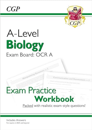 New A-Level Biology: OCR A Year 1 & 2 Exam Practice Workbook includes Answers (For exams from 2025) (CGP OCR A A-Level Biology) von Coordination Group Publications Ltd (CGP)