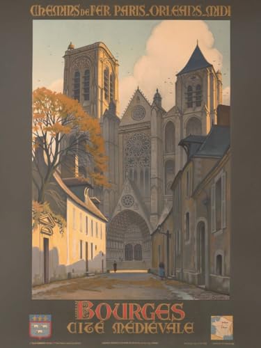 Affiche Bourges cité médiévale von PATRIMOINE