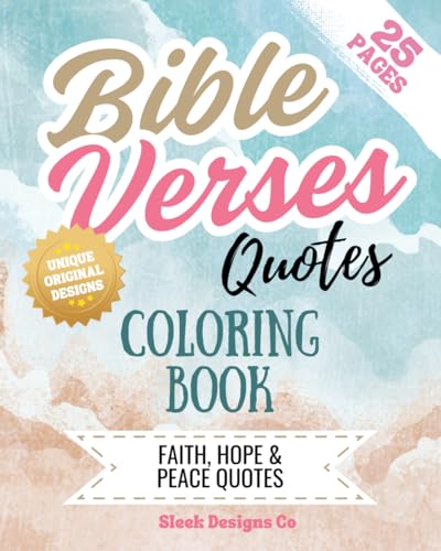 Bible Verses Quotes Coloring Book: 25 Faith, Hope & Peace Quotes (Quotes Coloring Books) von Independently published