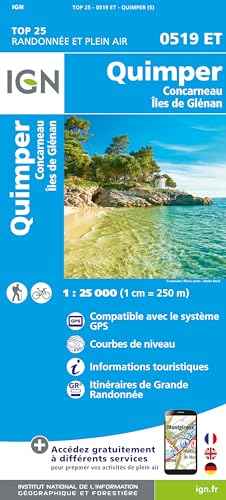 0519ET Quimper Concarneau: 1:25000 (TOP 25)