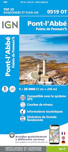 0519OT Pont-l'Abbé - Pointe Penmarc: 1:25000 (TOP 25)