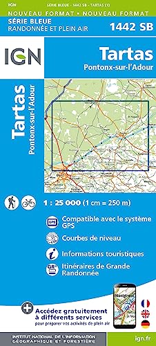 1442SB Tartas Pontonx (Série Bleue, Band 1442) von IGN Institut Geographique National