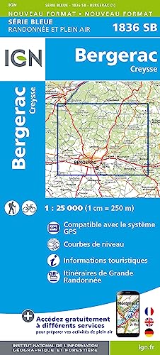 1836SB Bergerac-Creysse (Série Bleue, Band 1836) von IGN-Frankreich