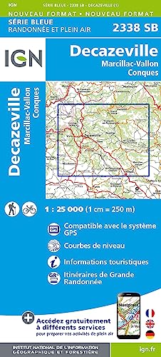 2338SB Decazeville.Marcillac-Vallon.Conques (Série Bleue, Band 2338) von IGN Frankreich