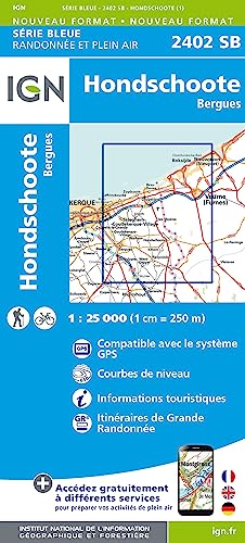 2402SB Hondschoote.Bergues (Série Bleue, Band 2402) von IGN Frankreich