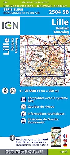 2504SB Lille.Roubaix.Tourcoing (Série Bleue, Band 2504) von IGN Frankreich