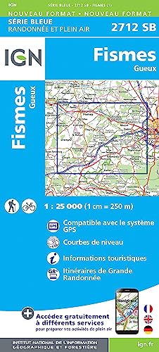 2712SB Fismes.Gueux (Série Bleue, Band 2712) von IGN Frankreich