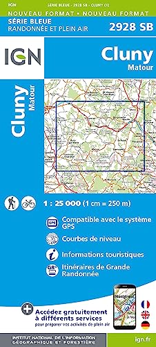 IGN Karte, Serie Bleue Cluny Matour (Série Bleue, Band 2928)