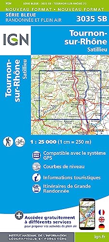 IGN Karte, Serie Bleue Tournon-sur-Rhône / Satilleu (Série Bleue, Band 3035) IGN Karte, Serie Bleue Tournon-sur-Rhône / Satilleu (Série Bleue, Band 3035) von IGN Institut Geographique National