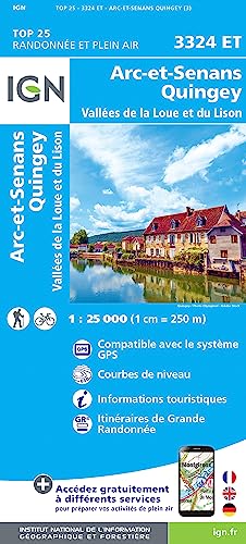 3324ET Arc-et-Senans.Quingey-Vallées de la Loue et du Lison (TOP 25) von IGN Frankreich